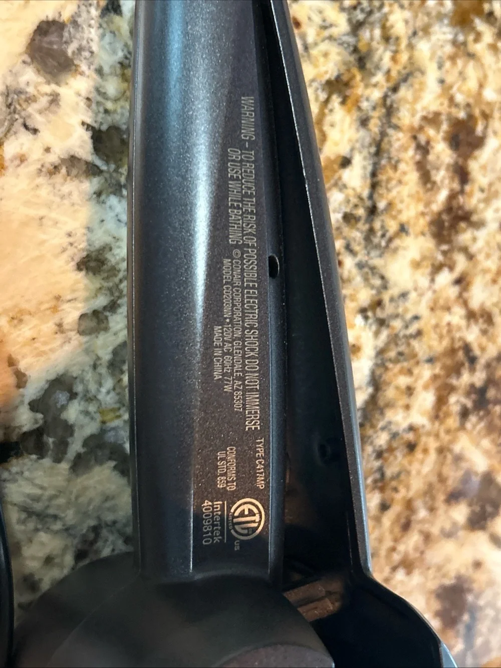 Infiniti Pro by Conair Curl Secret Auto Hair Curler Iron Model CD203NN Dark Gray